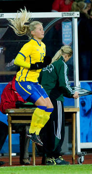 Debutanten Tilda Heimersson, Sverige, ivrig att få komma in