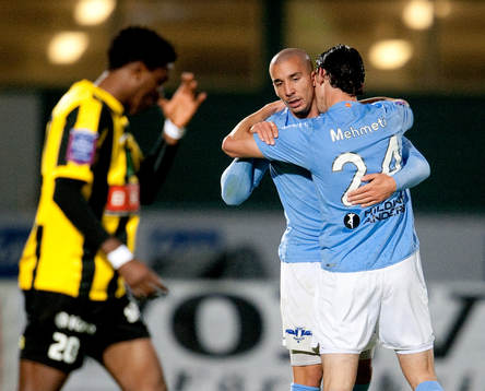 Guillermo Molins, Malmö, gör 0-2, jubel Agon Mehmeti,