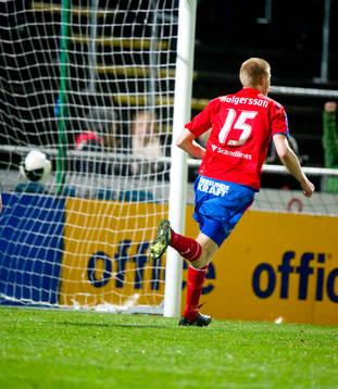 Markus Holgersson, Helsingborg, nickade in 2-0