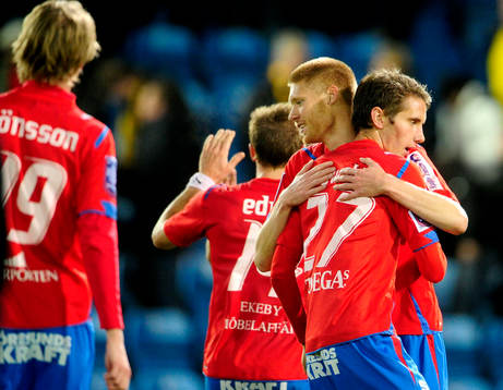 Helsingborg vann matchen. Jubel