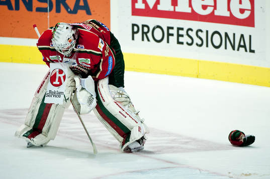 Johan Holmqvist, målvakt Frölunda, depp