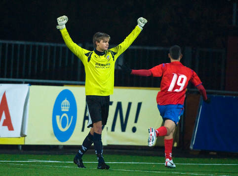 Oskar Nilsson, målvakt, Helsingborg, jubel