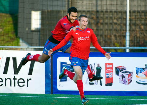Joussef Al Habduni och Erik Kronholm, Helsingborg, jubel,