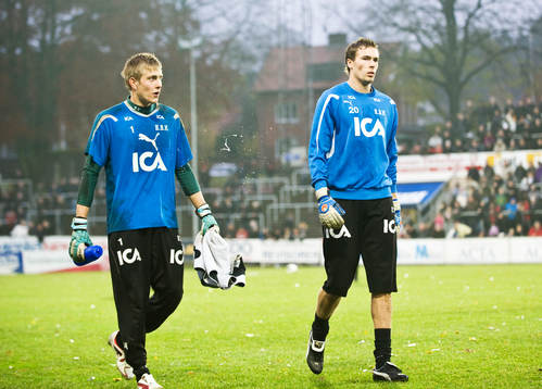 Karl-Johan Johnsson och Robin Malmkvist, målvakt