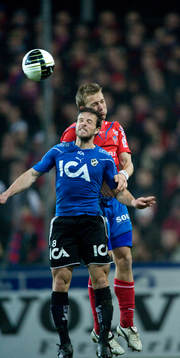 Jonas Gudni Saevarsson, Halmstad och Erik Edman, Helsingborg