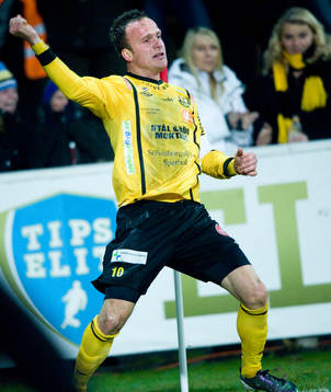 2-1 Marcus Ekenberg, Mjällby, jubel