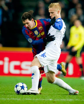 Oscar Wendt, Köpenhamn stoppar Lionel Messi, Barcelona