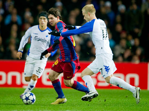 Oscar Wendt, Köpenhamn stoppar Lionel Messi, Barcelona