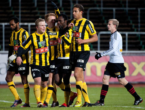 John Chibuike, Häcken, gör 2-0, Jubel