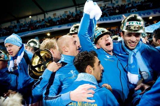 MFF vinner SM-guld, Svenska Mästare 2010,  jubel, glädje