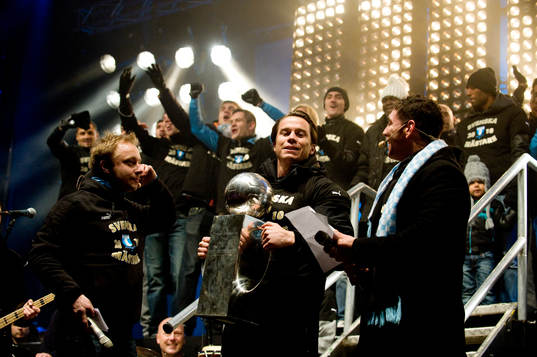 Svenska Mästare 2010, SM-guld, jubel, glädje. Daniel