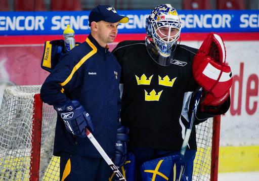 Målvaktstränare Stefan Ladhe och Daniel Larsson