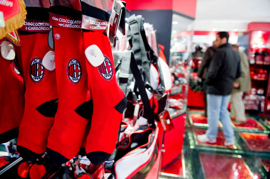 Fotboll, Italiensk liga, Serie A,  Milan store, souvenir