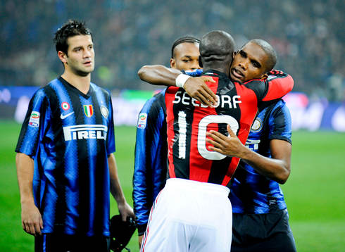Clarence Seedorf, Milan och Samuel Etoó, Inter