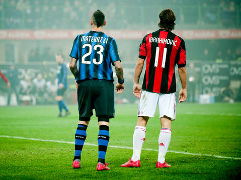 Zlatan Ibrahimovic, Milan och Marco Materazzi, Inter