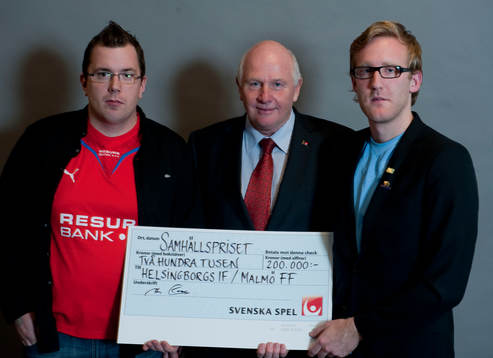 Samhällspriset. Helsingborg och Malmö FF