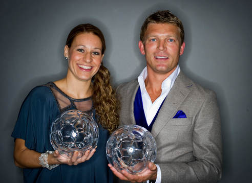 Årets back Charlotte Rohlin och Olof Mellberg (priset