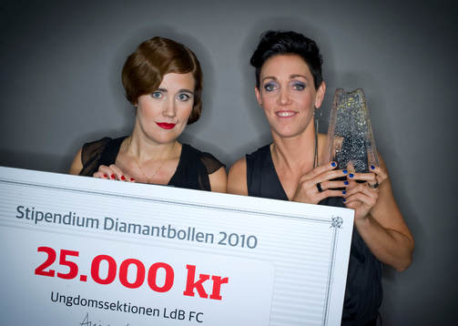 Diamantbollen till Therese Sjögran med prisutdelare Anja