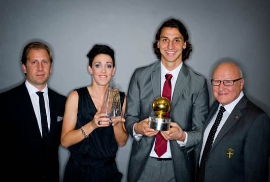 Zlatan Ibrahimovic fick guldbollen och Therese Sjögran