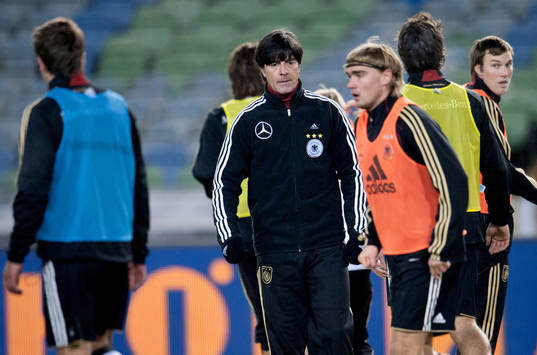 Joachim Löw, förbundskapten, och Marcel Schmelzer