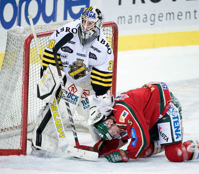 Viktor Fast, målvakt AIK, Christian Bäckman, Frölunda