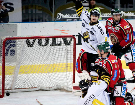 Johannes Salmonsson, AIK, gör 1-1, jubel