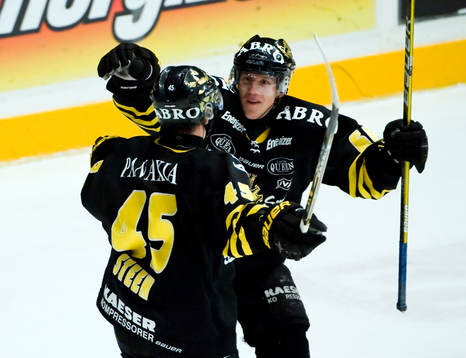 Oscar Steen och Victor Ahlström, AIK, jubel