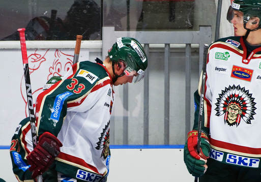 Riku Hahl, Frölunda, utgick från matchen