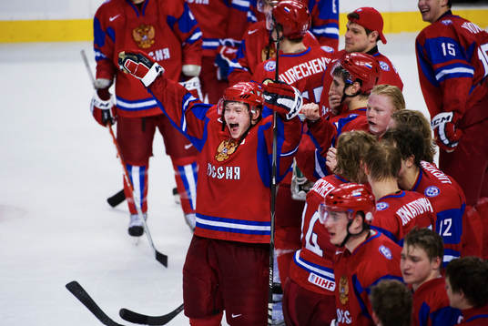 Vladimir Tarasenko, Ryssland, jubel i riktning mot de