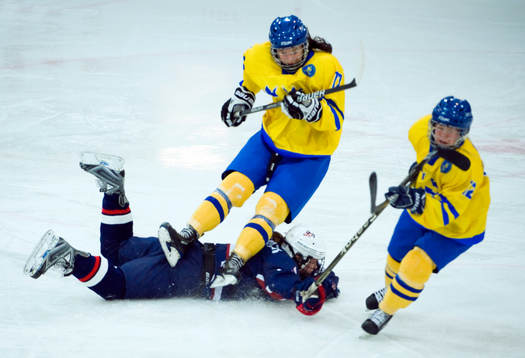 Hannah Brandt, USA och Maria Lind och Linnea Hedin,  Sverige