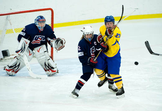 Megan Miller, målvakt, Emily Pfalzer, USA och Olivia