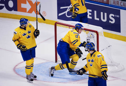 Bläddra bland fler bilder av Ishockey, JVM, bronsmatch, USA - Sverige