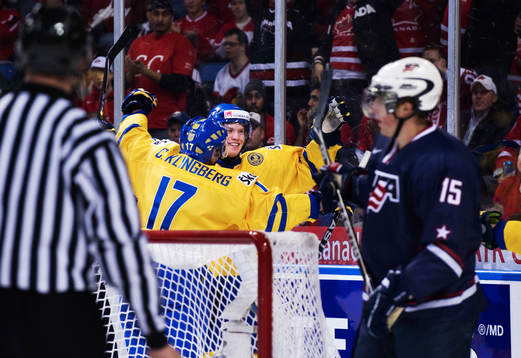 Carl Klingberg och Oscar Lindberg, Sverige, jubel
