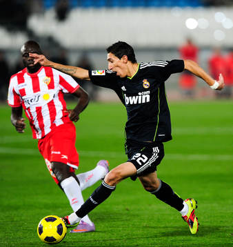 Modeste Mbami, Almeria och Angel Di Maria, Real Madrid