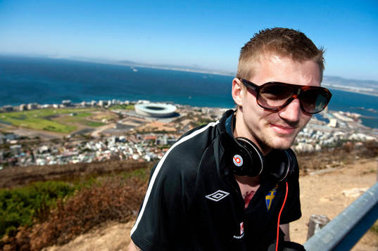 Utflykt till Signal Hill. Sebastian Eriksson med Cape Town
