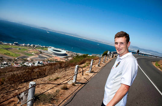 Utflykt till Signal Hill. Alexander Gerndt med Cape Town