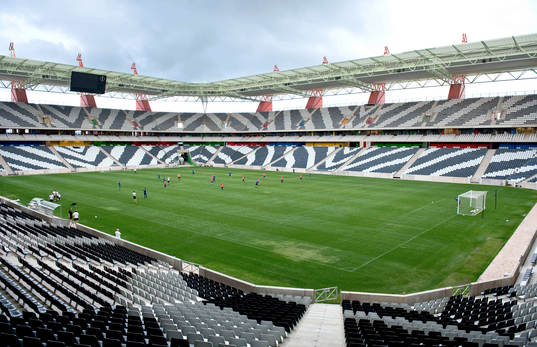 Träning på Mbombela Stadium i Nelspruit