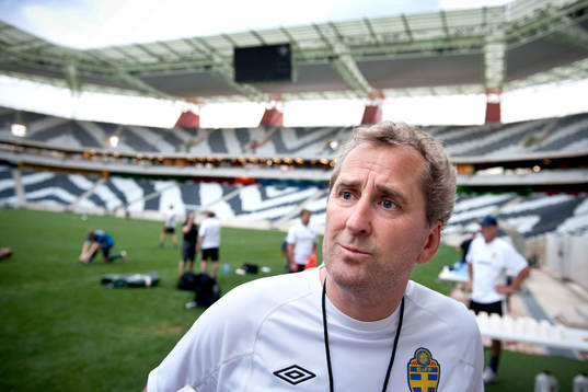 Erik Hamrén, förbundskapten på Mbombela Stadium i