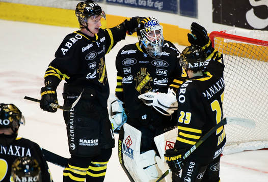 Fredrik Carlsson, Viktor Fasth, målvakt, och Jonas Liwing,