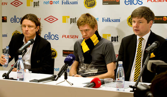 Stefan Andreasson, Klubbchef, David Elm och Bo Johansson,