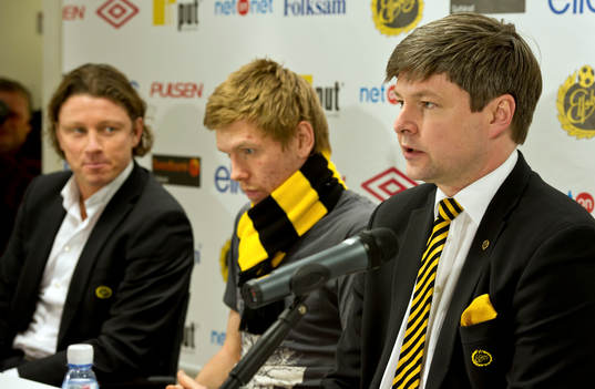 Stefan Andreasson, Klubbchef, David Elm och Bo Johansson,