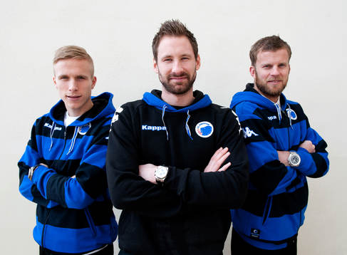Oscar Wendt, Johan Wiland och Mikael Antonsson, FC