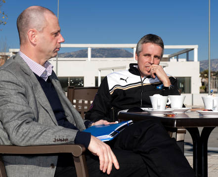 Håkan Jeppsson, ordförande i Malmö FF, sportchef Per
