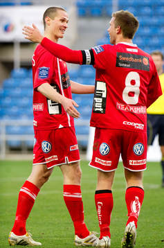 Jon Jönsson och Anders Svensson, Elfsborg, jubel