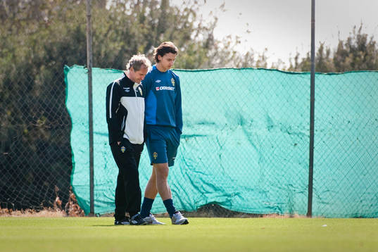 Zlatan Ibrahimovic och Erik Hamrén, förbundskapten