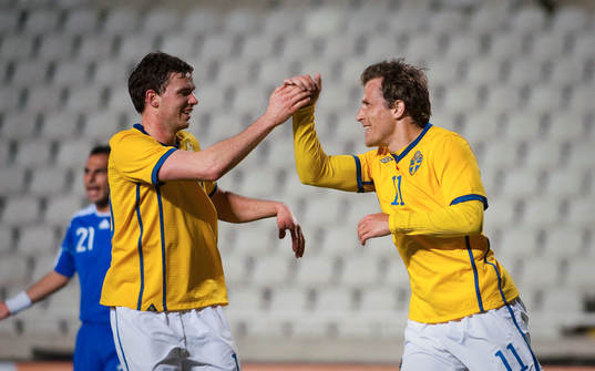 Marcus Berg och Tobias Hysén, Sverige (Jubel)