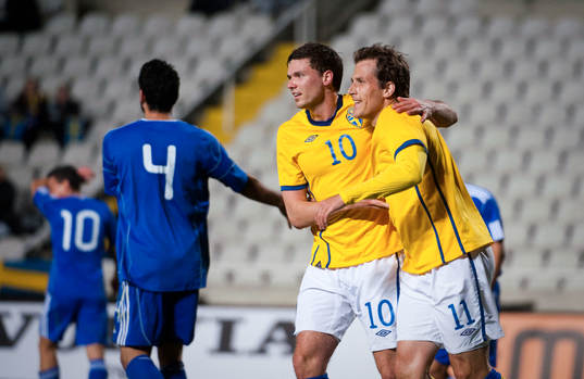 Marcus Berg och Tobias Hysén, Sverige (Jubel)
