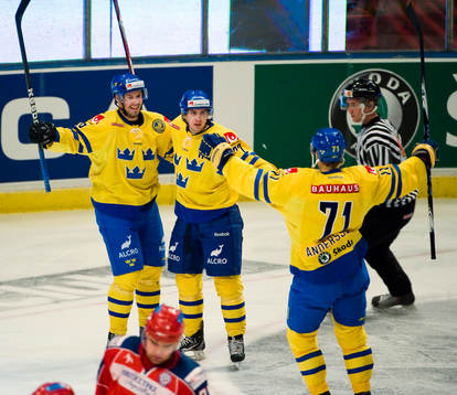 Dick Axelsson och Marcus Krüger, Sverige, jubel