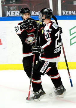 Robin Alvarez, Malmö och Carl Söderberg, Malmö. Jubel