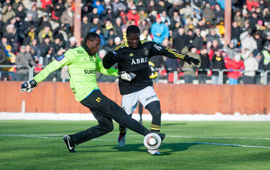 Teteh Bangura, AIK fintar Syrianskas målvakt, Dwayne Miller